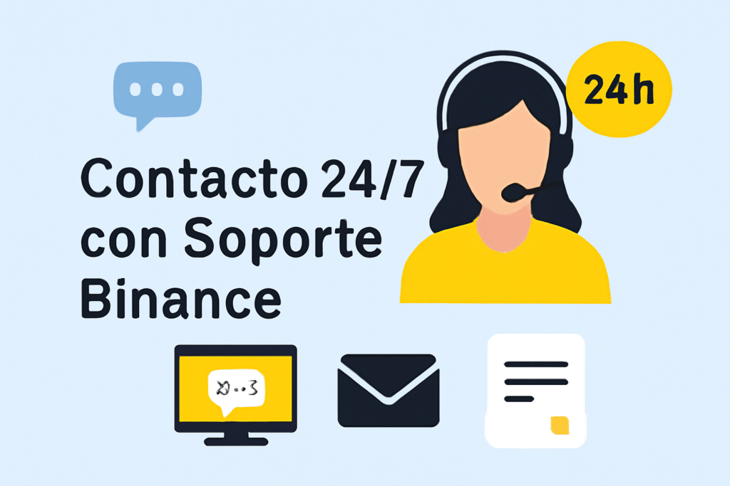 Contacto 24/7 con Soporte Binance